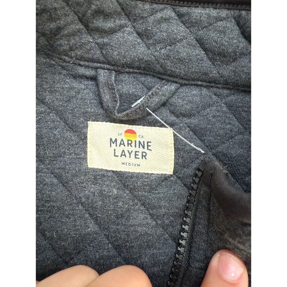 Marine Layer Women's Charcoal Gray Corbet Quilted Full Zip Jacket Size Medium - Picture 4 of 5